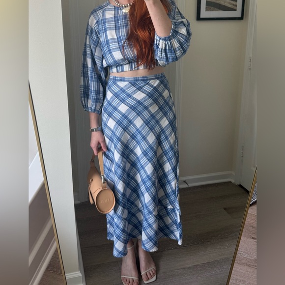 DISSH linen set -skirt and top -size 6 US- excellent condition - Picture 3 of 11